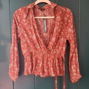 Papermoon Floral Blouse, Size Small